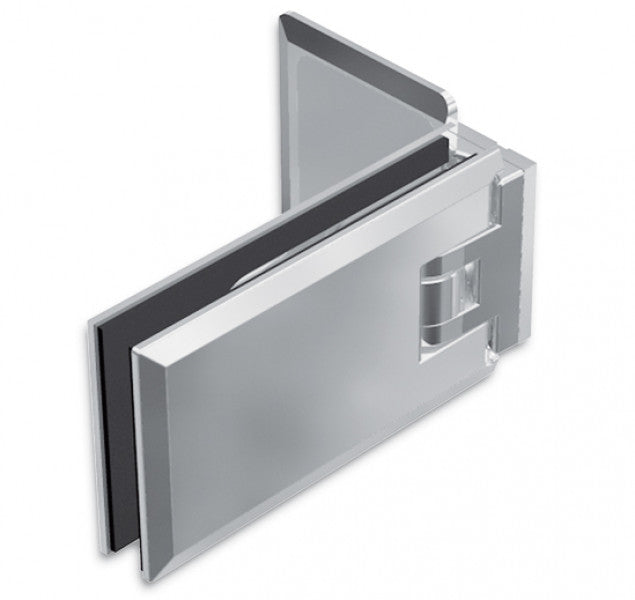 Shower Door Hinge Milano 90° glass/wall Elongated Hole for Wall Mounting