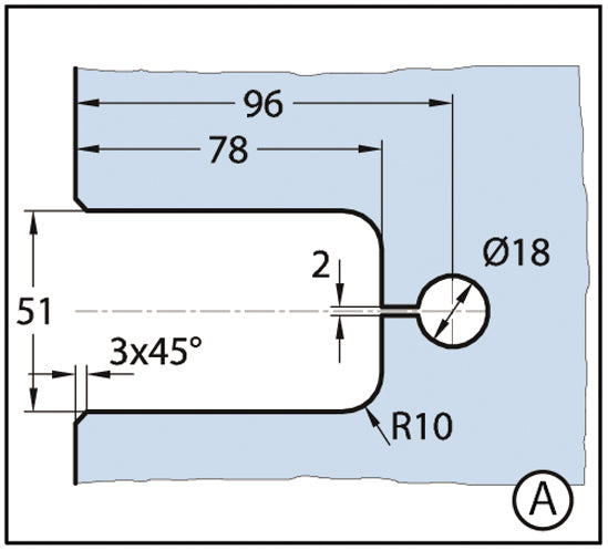 Shower Door Hinge Milano 90° glass/wall Both Sides Wall Mounted