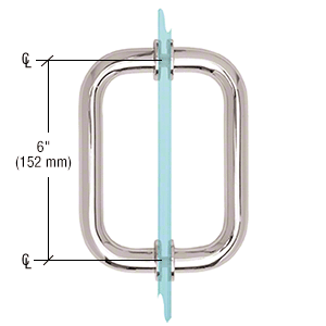 6" BM Series Tubular Back-to-Back Pull Handle CHROME