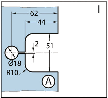Shower Door Hinge Romana 180° glass/glass aligned