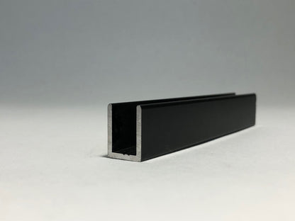 8mm U Channel - 2.41m - Matte Black - Suitable for all 8mm Glass Shower Panels, Screens and Bespoke Glass Shower Enclosures
