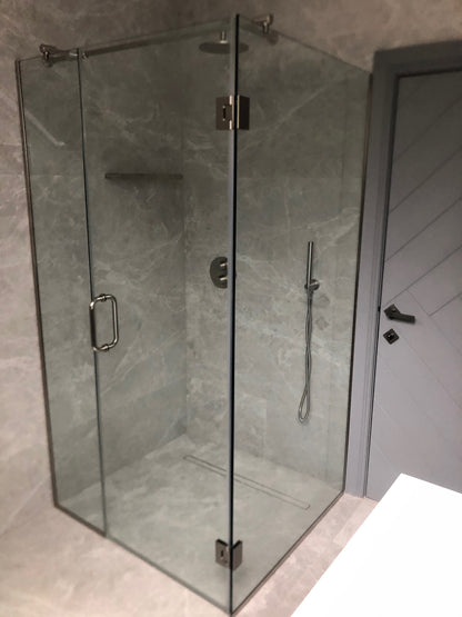 10mm U Channel - 2.41m - Brushed Nickel - Suitable for all 10mm Glass Shower Panels, Screens and Bespoke Glass Shower Enclosures