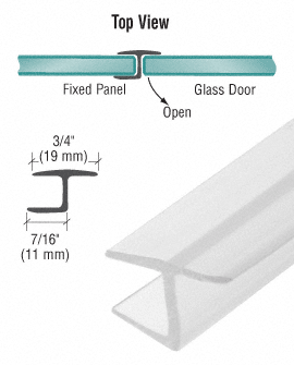 Clear "h" Seal for 8mm Shower Glass Door