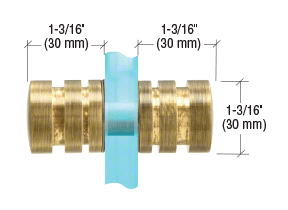 Contemporary Style Back-to-Back Shower Door Knob ANTIQUE BRASS