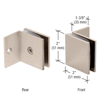 Square Clamp With Small Leg BRUSHED NICKEL