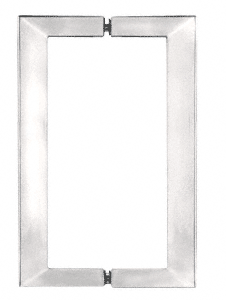 Square 8" back to back Chrome pull handle