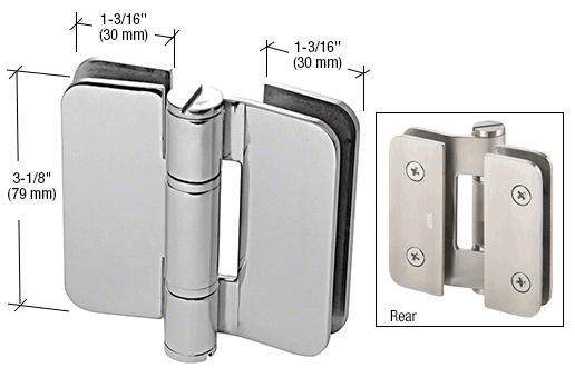 Zurich 07 Glass to Glass Outswing Hinge with Finish Selector